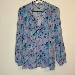 Tucker Silk V Neck Blouse S